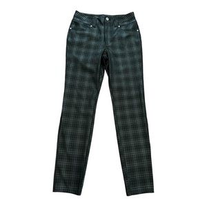 SIMPLY VERA WANG Black Plaid PANTS Skinny Trousers MEDIUM 8/10